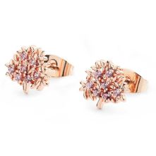 ROSE GOLD TREE OF LIFE EARRINGS WITH CZ